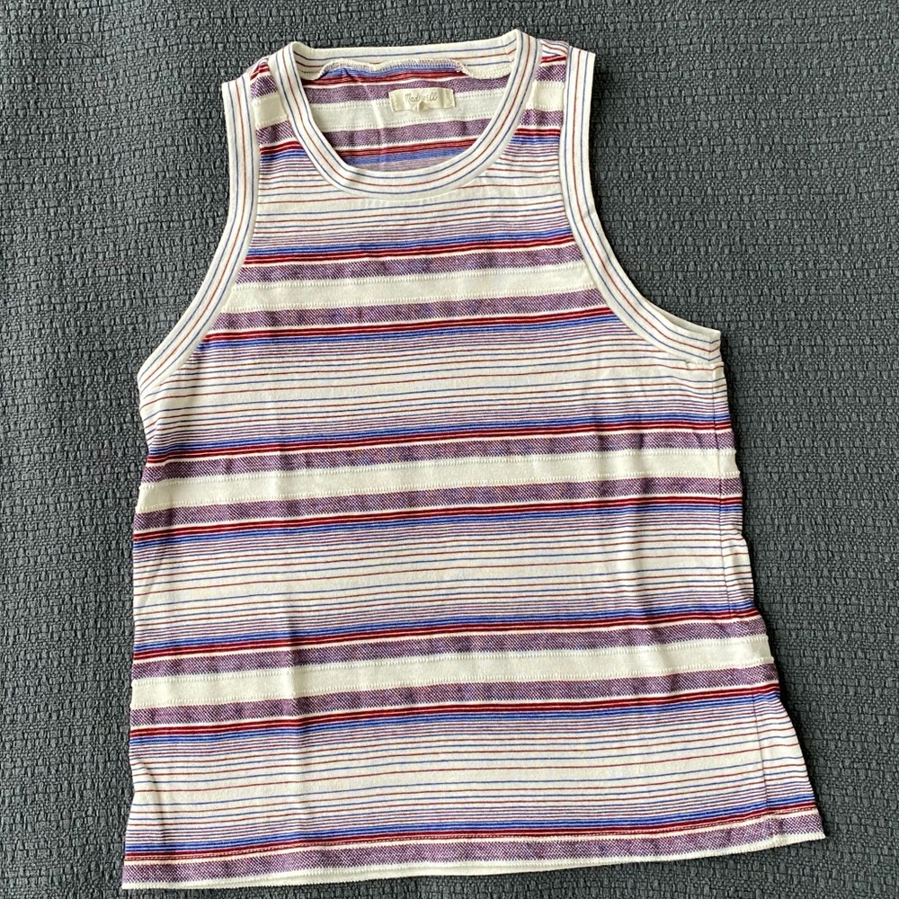 LIKE NEW Madewell Carita stripe tank top - Picture 4 of 7